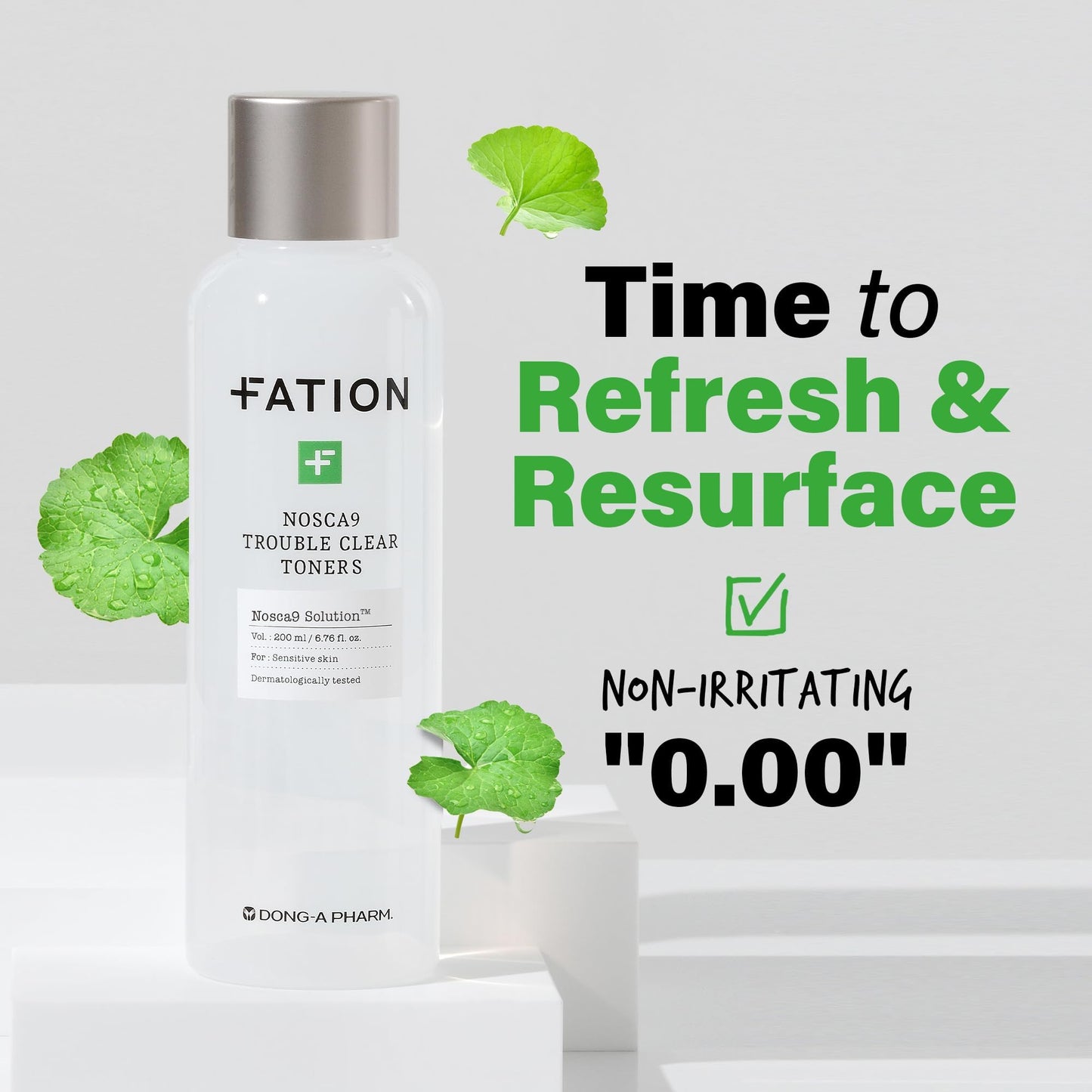 FATION NOSCA9 Trouble Serum S | Hydrating cica kbeauty Serum for Face w/Centella Asiatica, Panthenol & Apple Extract | Calming Facial Madecassoside Serum Korean Skin Care (Pack of 1, 1.01 Fl Oz)