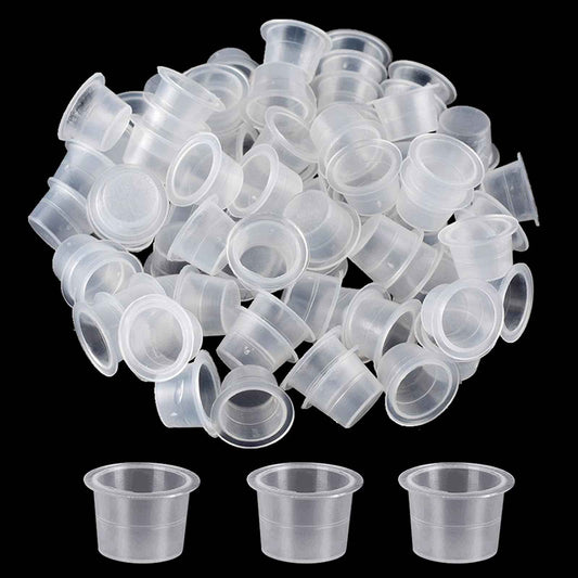 WZPB Ink Caps - 300Pcs Large Tattoo Ink Cups 15MM Ink Caps Pigment Cups Disposable Cups for Tattoo Ink Supplies
