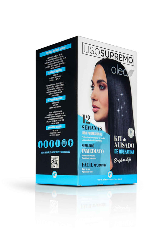 ALEA - Supreme Straight Kit - Smoothing Cream 160ml + Sulfate-Free Shampoo 100ml + Mask 100ml + Elixir 15ml - Keratin Hair Smoothing - Lasts 12 Weeks - Soft and Shiny Hair