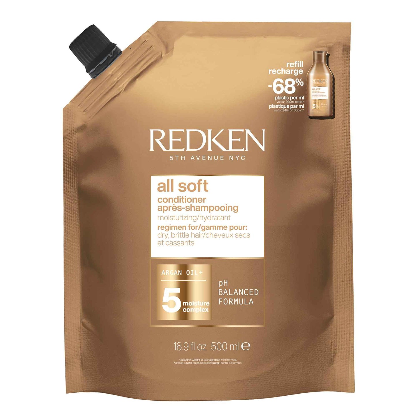 Redken All Soft Conditioner For Dry Hair - Moisturizes, Deeply Hydrates, Softens, Smooths, and Adds Shine