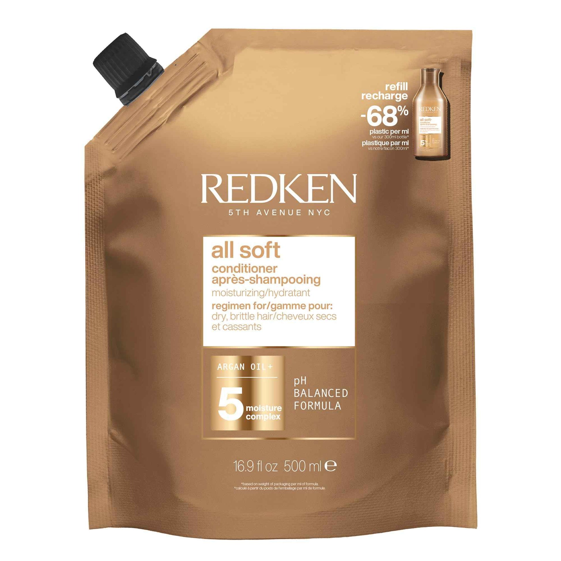 Redken All Soft Conditioner For Dry Hair - Moisturizes, Deeply Hydrates, Softens, Smooths, and Adds Shine