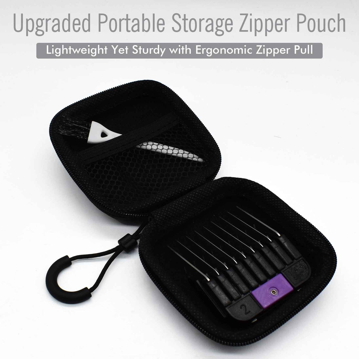 Professional A5-Style Animal Clipper Stainless Steel Color-Coded Snap-on Attachment Guard Guide Comb, 1/8"-1" Compatible with Wahl KM Series Oster A5 Andis Detachable Blade Pet Dog Groomers (#2-1/4")