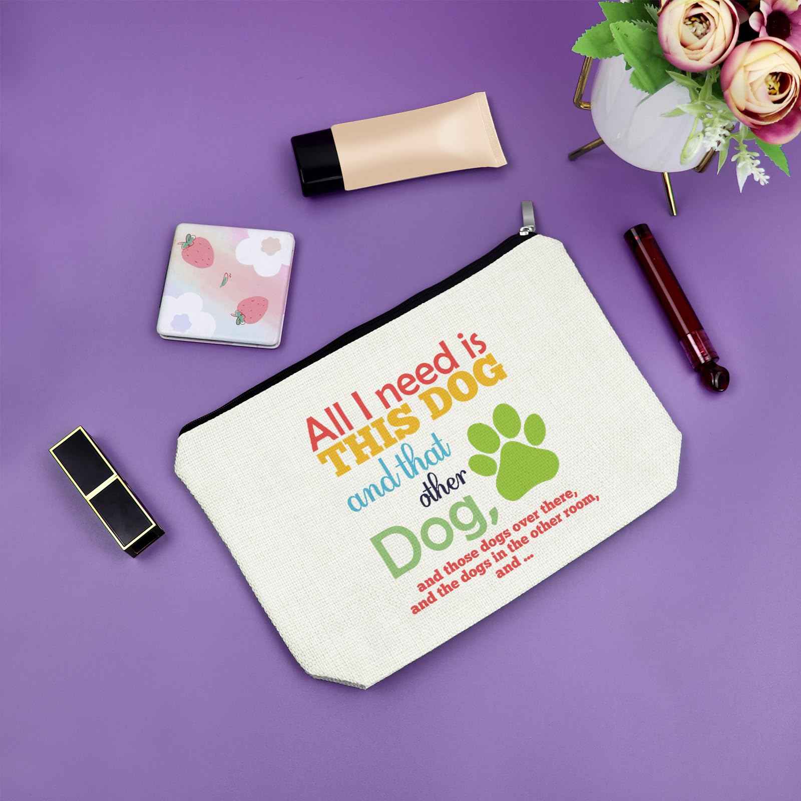 Sazuwu Funny Dog Mom Gifts: Makeup Bags & Travel Organizers - Dog Themed Cosmetic Bags for Women - Perfect for Christmas & Birthdays