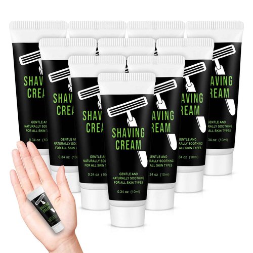 10ml/0.35fl oz Shaving Cream Bulk Travel,Disposable Shaving Cream in Bulk Travel Shave Cream for Homeless Hotel（pack of 150)