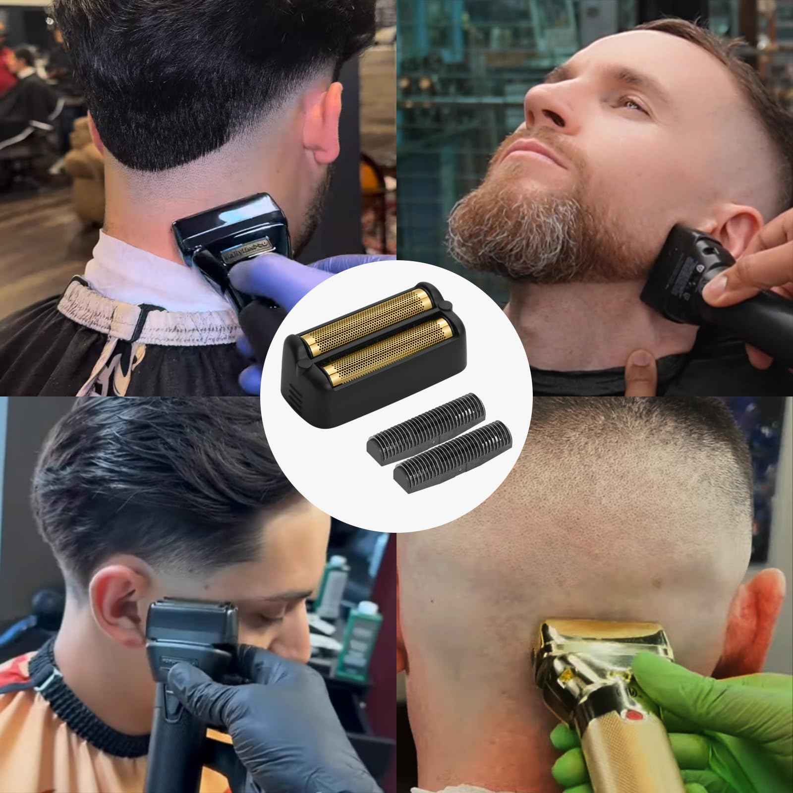 FX79RF2MB Replacement Foil and Cutters for BaBylissPRO FXONE Double Foil Stick Shaver, Hypoallergenic Extra-close Shaver Replacement Head, Matte Black