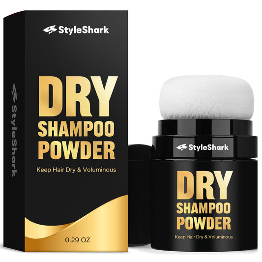 StyleShark Dry Shampoo Powder (0.29 oz), Powder Dry Shampoo, Volumizing Powder Dry Shampoo for Women & Men, Travel Size Dry Shampoo, Hair Powder for Men, Mattifying Root Fuller Looking Refreshing Hair