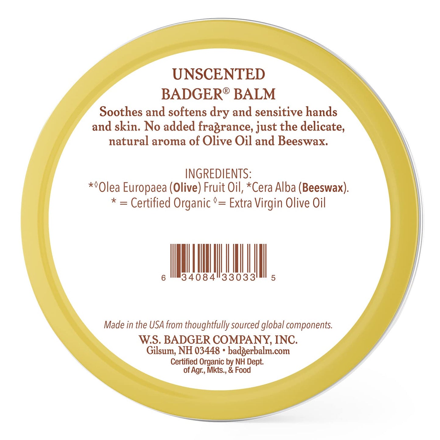 Badger - Unscented Dry Skin Balm, Sensitive Skin Balm, Moisturizing Balm for Dry Cracked Skin, Unscented Balm, Skin Moisturizer Balm, 2 oz (2 Pack)