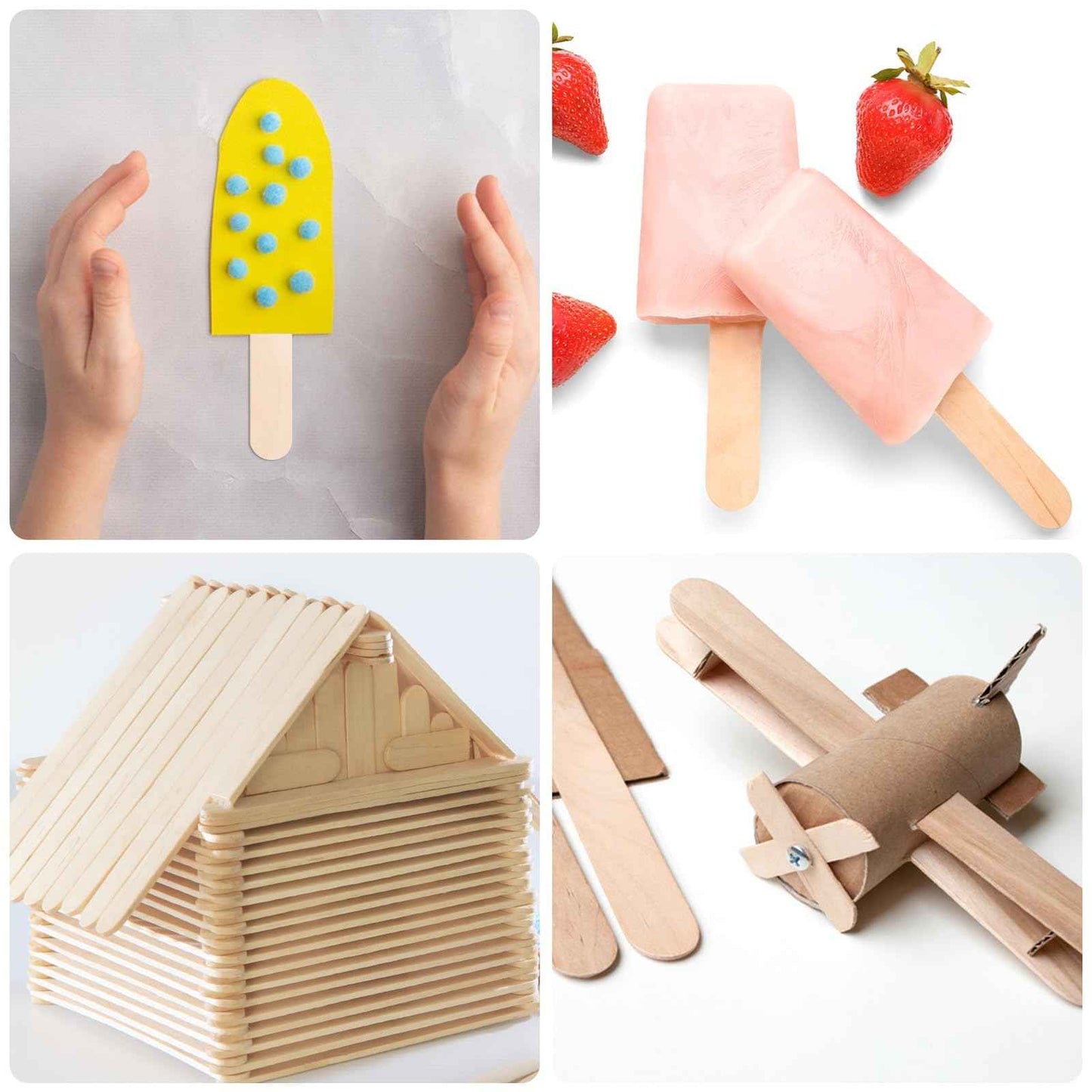 WoBiogHo 1500 Pcs Wooden Wax Sticks 6-Inch Jumbo Wood Waxing Stick Wax Spatulas Applicator Multi-Purpose Wood Popsicle Craft Sticks for Body Hair Removal, Tongue Depressors and Craft Projects