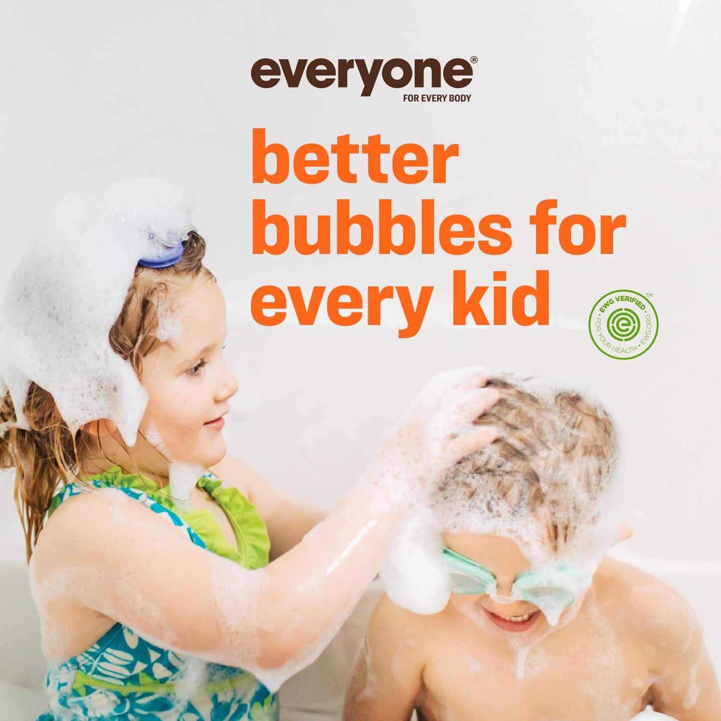 Everyone 3-in-1 Kids and Adults Shampoo, Bubble Bath, and Body Wash, 32 Fl Oz (Pack of 4)