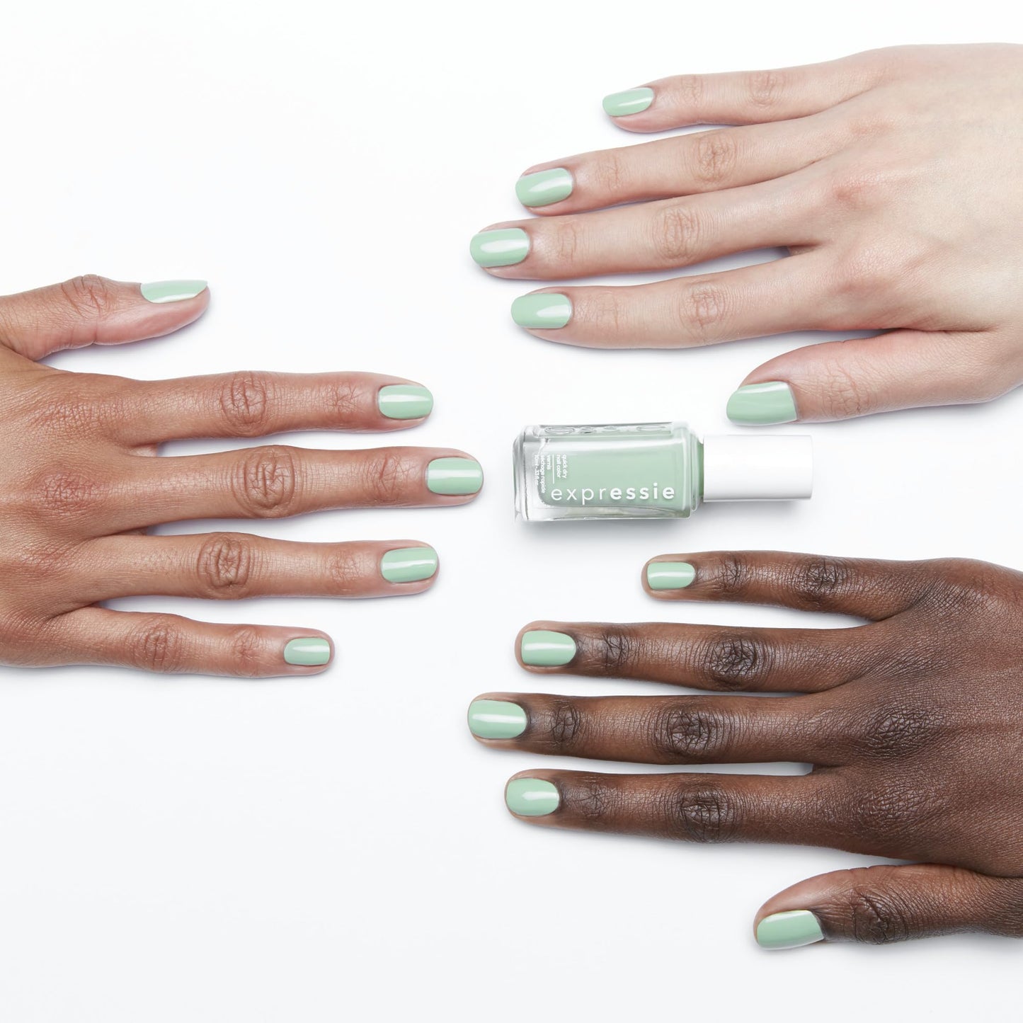 essie Expressie Nail Polish, Quick-Dry Mint Green Nail Polish, Vegan, Express To Impress, 0.33 fl oz