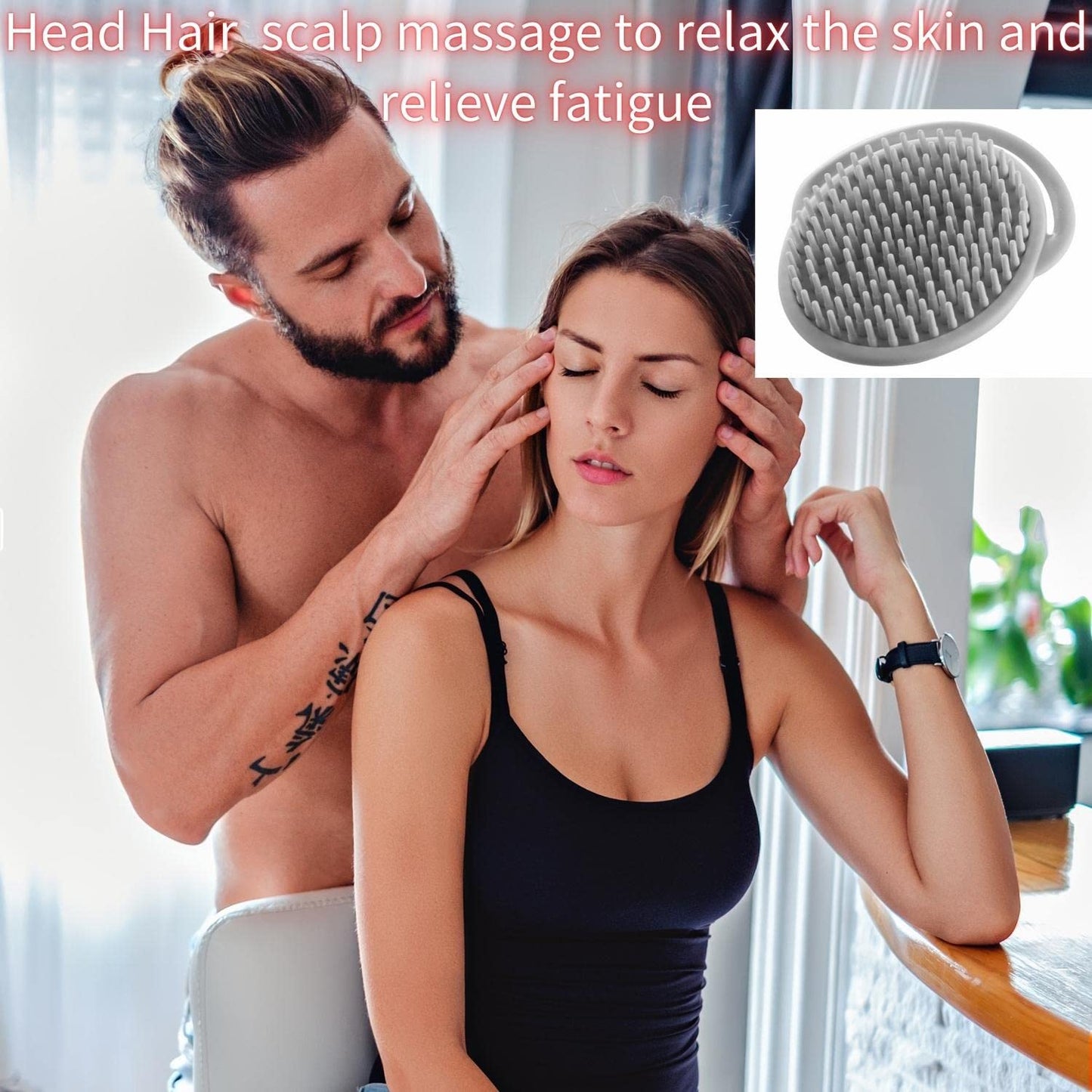 ERSIQI Cradle Cap Comb for Babies -Head Massager Scalp Stress Relax, Silicone Shampoo Brush -Travel Wet Brush- Shower Exfoliating Brush -Short Hair Soft bristles Brush for Newborns & Toddlers Grey