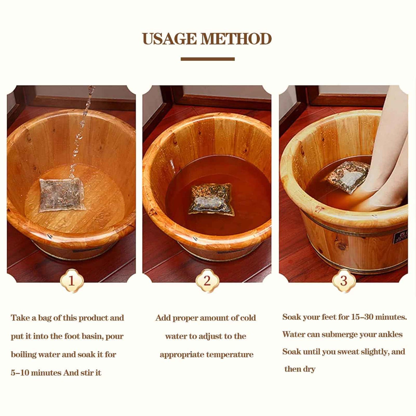 CYGJYZOD Herbal Foot Soak Bag Set - Ginger Infused Detox Foot Bath for Dry, Cracked Feet & Lymphatic Drainage,30-Pack Detox Soak to Purify & Revitalize Feet,艾草生姜中药泡脚包900g