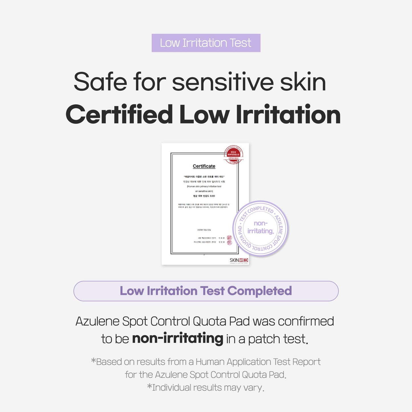 SLLIGHT Azulene Spot Control Quota Facial Pad (14 Pads, 1 Box) | Calming & Soothing Facial Pads for Sensitive Skin | Reduces Redness & Blemishes | Korean Skincare