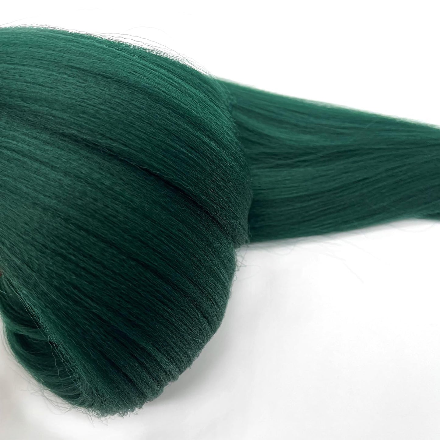 SIXERSI Dark Green Braiding Hair Pre Stretched 26 Inch Colored Emerald Braiding Hair Extensions for Braids Kanekalo Prestretched Braiding Hair Kids Knotless Hypoallergenic Synthetic Braiding Hair