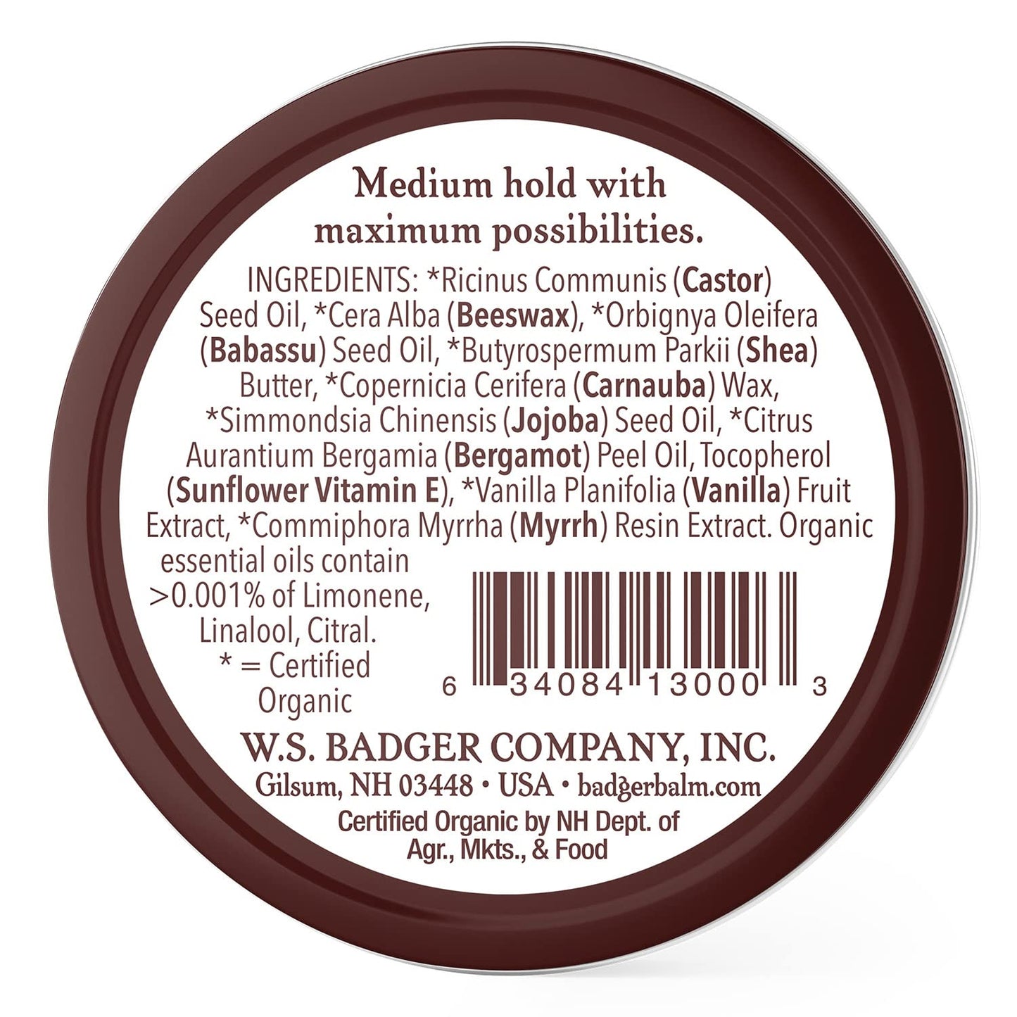 Badger - Mustache Wax, Medium Hold, Natural Mustache Wax, Certified Organic, Styling Facial Hair Wax, Moustache Wax, 0.75 oz