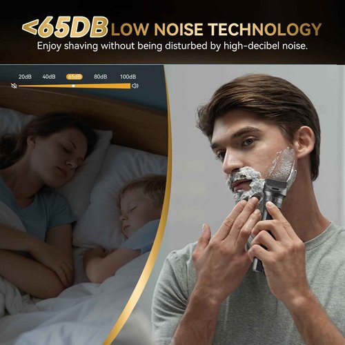 Beard Trimmer for Men - 42 Adjustable Length Settings Hair Clippers, Professional Body Hair Trimmer for Men Precision Facial Hair Trimming IPX6 Waterproof Nose Trimmers LED Display Mustache Trimmers