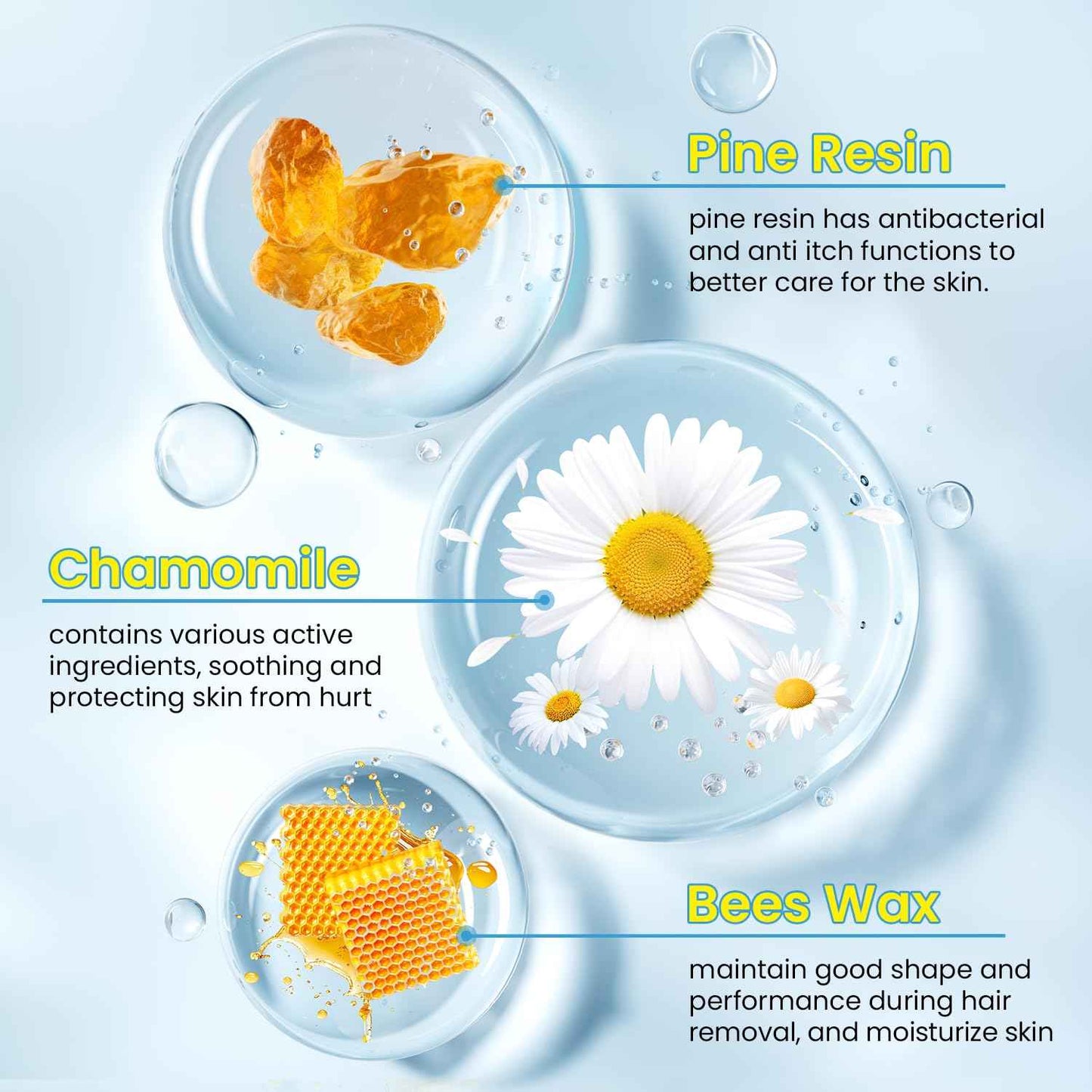 Hard Wax Beads for Hair Removal, Wax Beads for Waxing Kit for Women Men, Waxing Beads for Sensitive Skin﻿(35.27 Ounce)