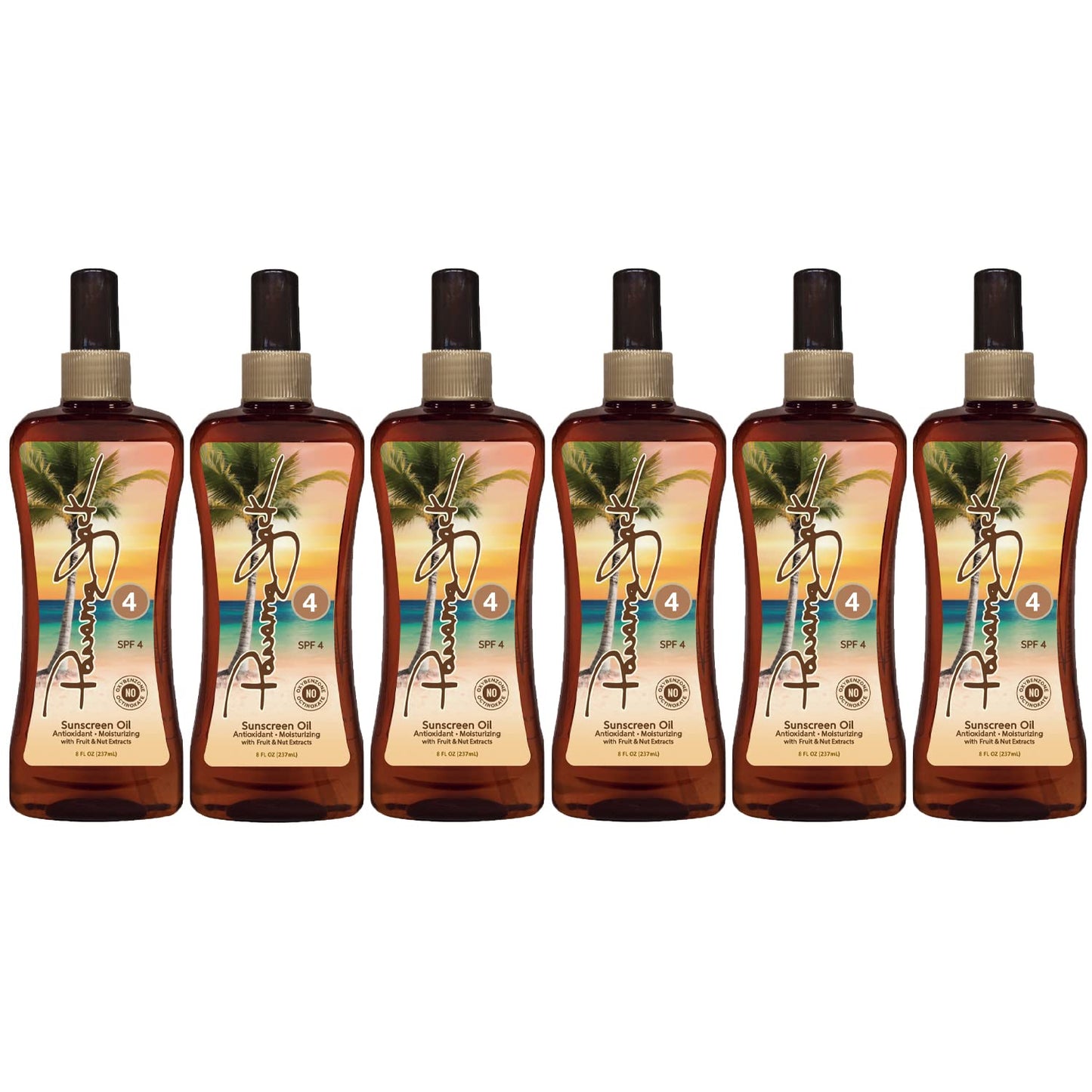 Panama Jack Sunscreen Tanning Oil - SPF 4, PABA, Paraben, Gluten & Cruelty Free, Antioxidant Formula with Exotic Oils & Fruit & Nut Extracts, 8 FL OZ