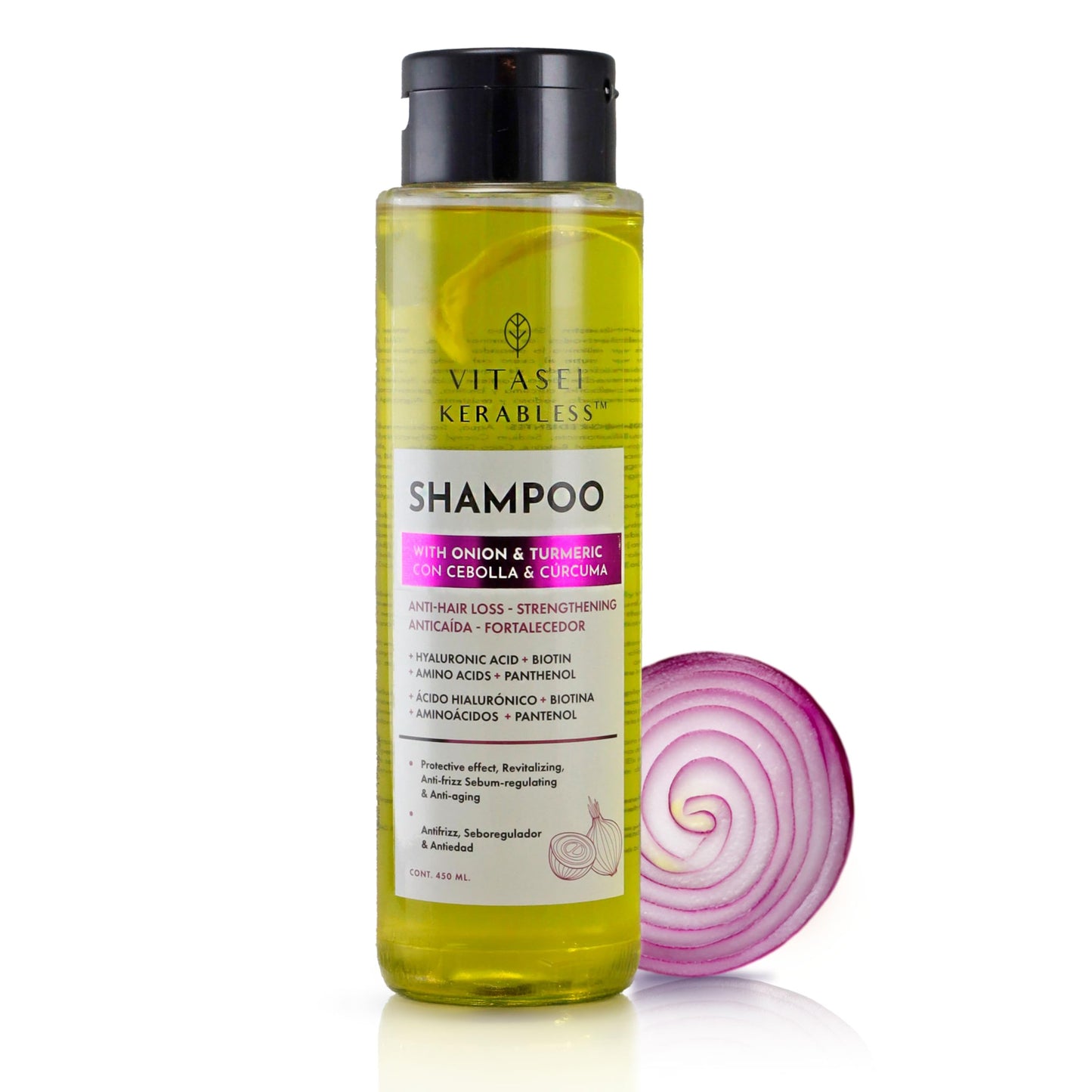 VITASEI Shampoo Kerabless With Onion And Tumeric - Hair Revitalizing and Protection
