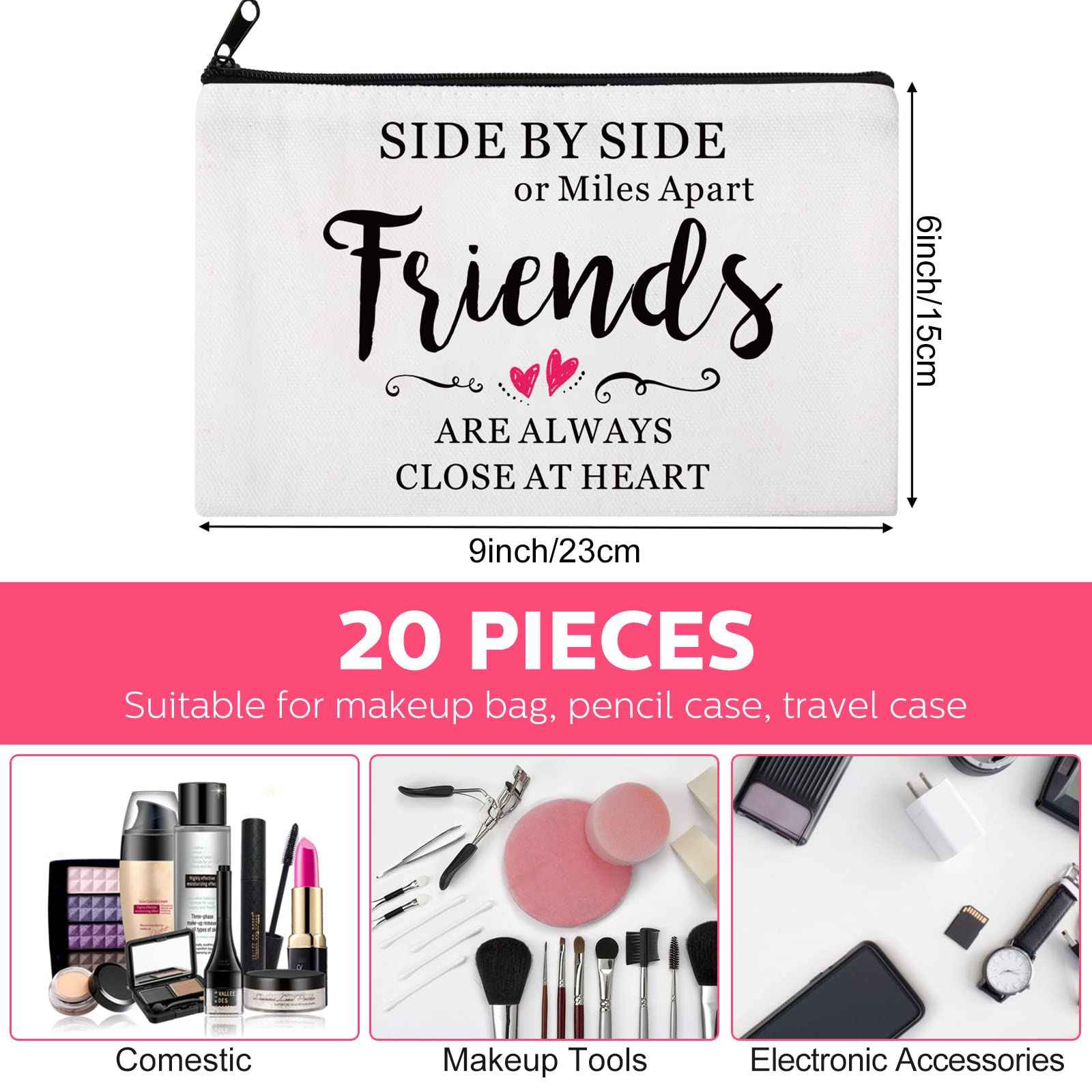 Saintrygo 20 Pieces Return Gifts for Women Makeup Bag Cosmetic Bags for Women Party Favors Friends Gifts