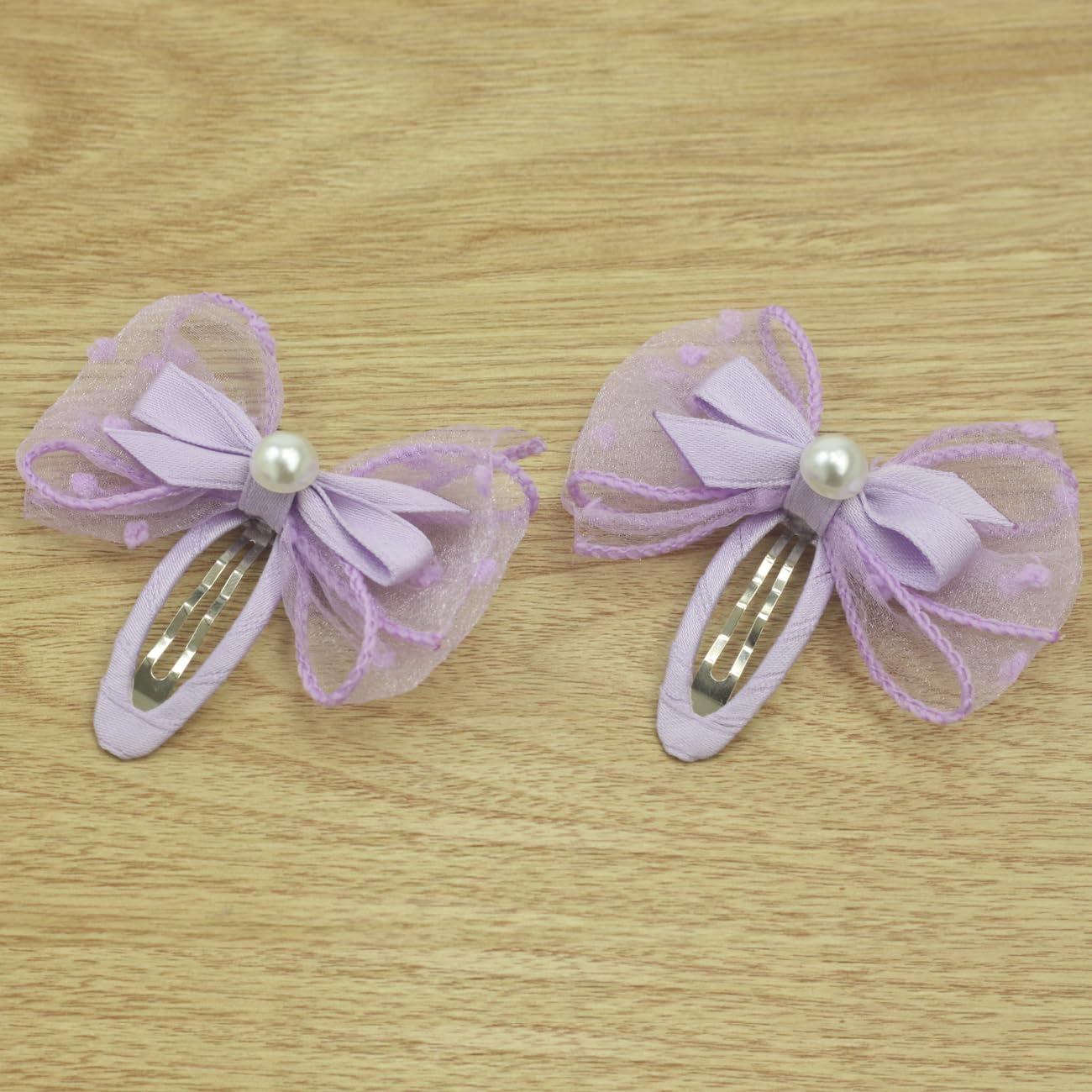 Purple Snap Clips for Toddler Baby Girls Hair Clips -2Pcs