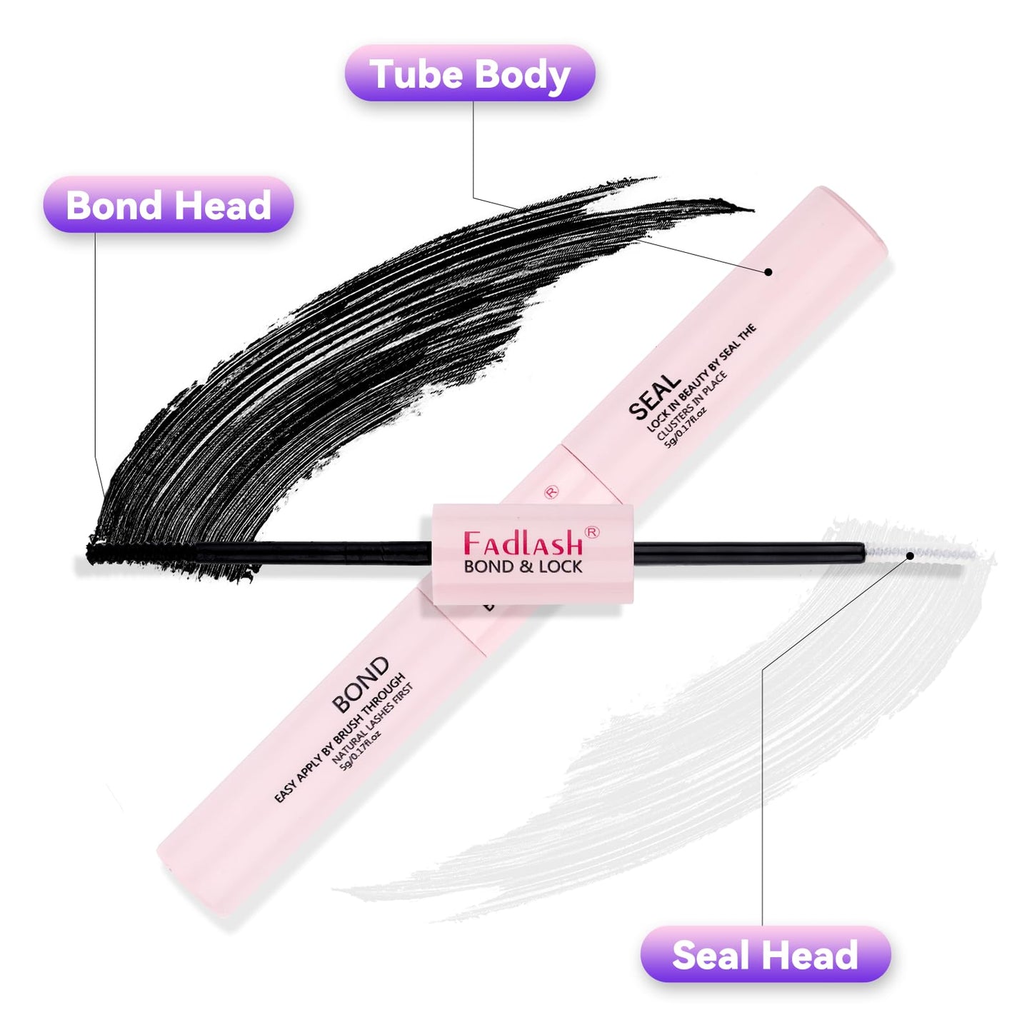 FADLASH DIY Lash Extension Kit Individual Lashes Cluster D Curl Eyelash Extension Kit with Lash Bond and Seal and Lash Applicator Tool for Self Application at Home (80D-0.07D-12-18MIX KIT)