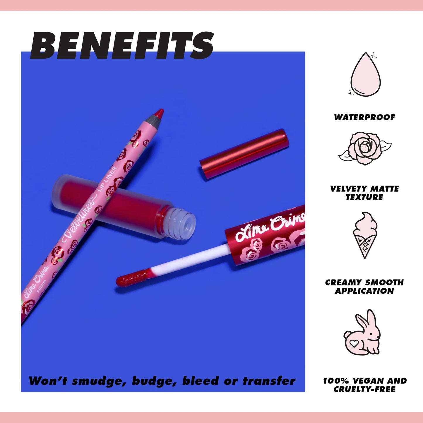 Lime Crime Velvetines Lip Liner, Pumpkin (Brick Red) - Soft & Creamy Texture - Long-Lasting Nude Matte Lip Lining Pencil - Waterproof Formula, Won't Smudge or Transfer - Vegan & Cruelty-Free