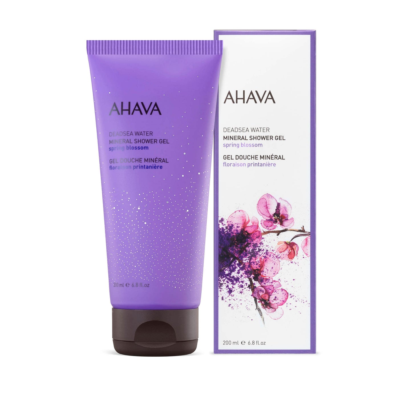 AHAVA Dead Sea Water Mineral Shower Gel, Spring Blossom - Refreshes & Relaxes, Washes Away Dirts & Impurities, Enriched with Exclusive Mineral Blend of Dead Sea, Osmoter & Zinc, 6.8 Fl.Oz