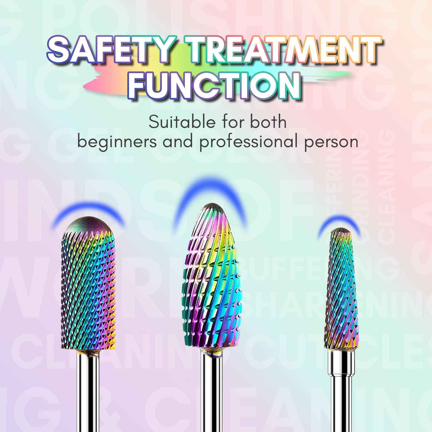 Makartt Nail Drill Bits Set:10Pcs Dimond Tungsten Carbide Nails Bits,3/32 Inch for Acrylic Gel Nails Cuticle Tools,Remove Acrylic Poly Nail Gel Nail Polish B-36,Bit Kit Manicure Pedicure Home Salon