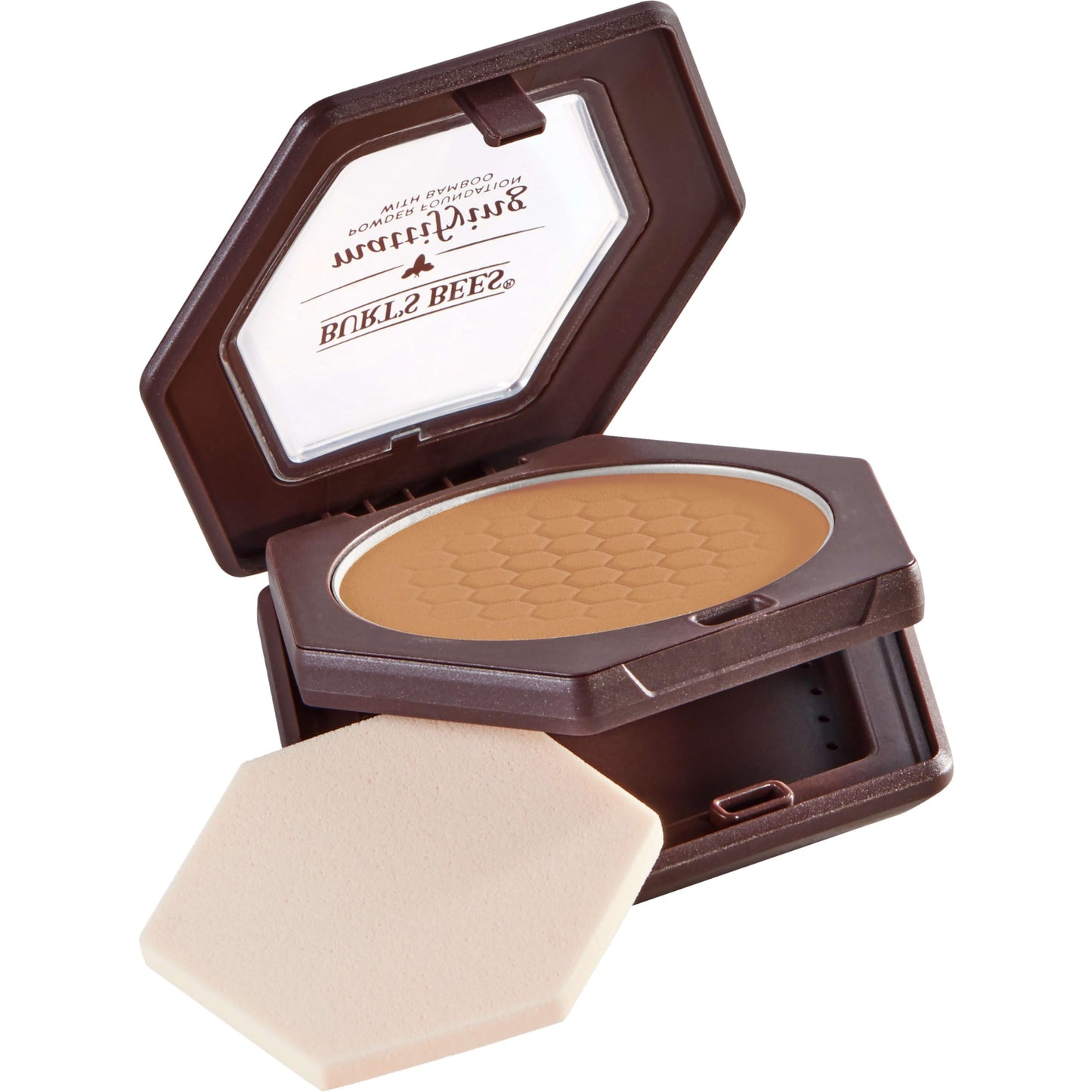 Burt's Bees Makeup, Lightweight Powder Foundation, 100% Natural, Almond, 0.3 Ounce