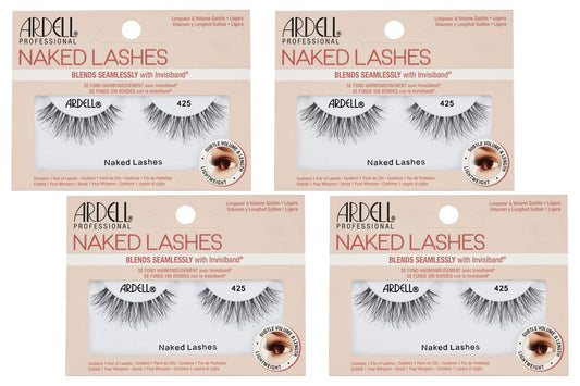 Ardell Strip Lashes Naked Lashes 425 with Invisiband, 4 pairs