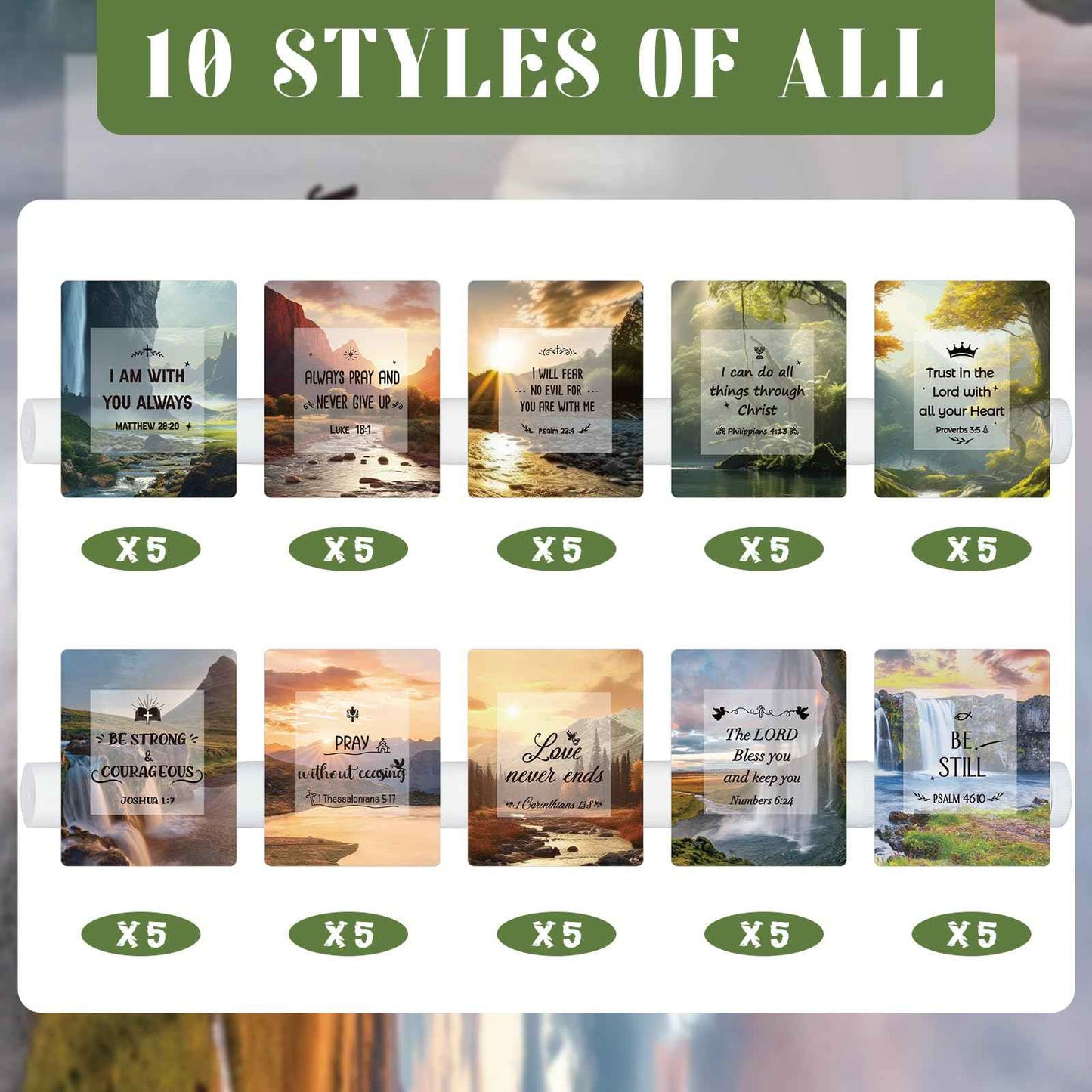 50 Pack Christmas Christian Gifts Bulk for Women Men Religious Lip Balms Bulk Church Party Favors Christmas Party Gifts Stocking Stuffers Bible Verse Study Supplies for Staff Employee Coworkers