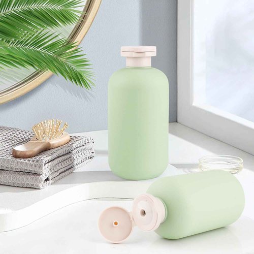 5 Pcs 300ml/10oz Squeeze Bottles Plastic Travel Lotion Bottles Refillable Containers with Flip Cap for Toiletries Creams Lotion Shampoo Conditioner