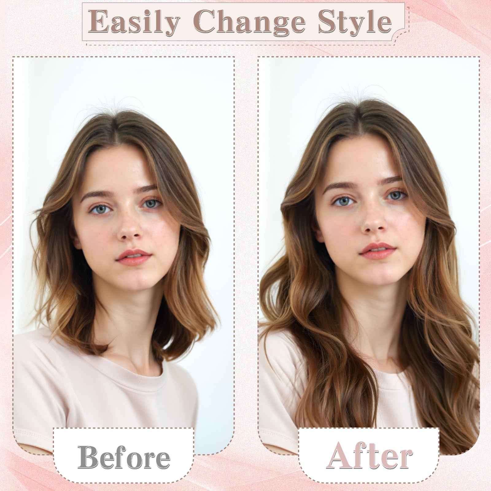 SEGO Clip in Hair Extensions for Women, 100% Remy Human Hair, Mini Hairpieces with 2 Clips, Short Extensions to Add Hair Volume, 2 Pcs, 10 Inches, 16/20/24/30/34g, Natural Blonde