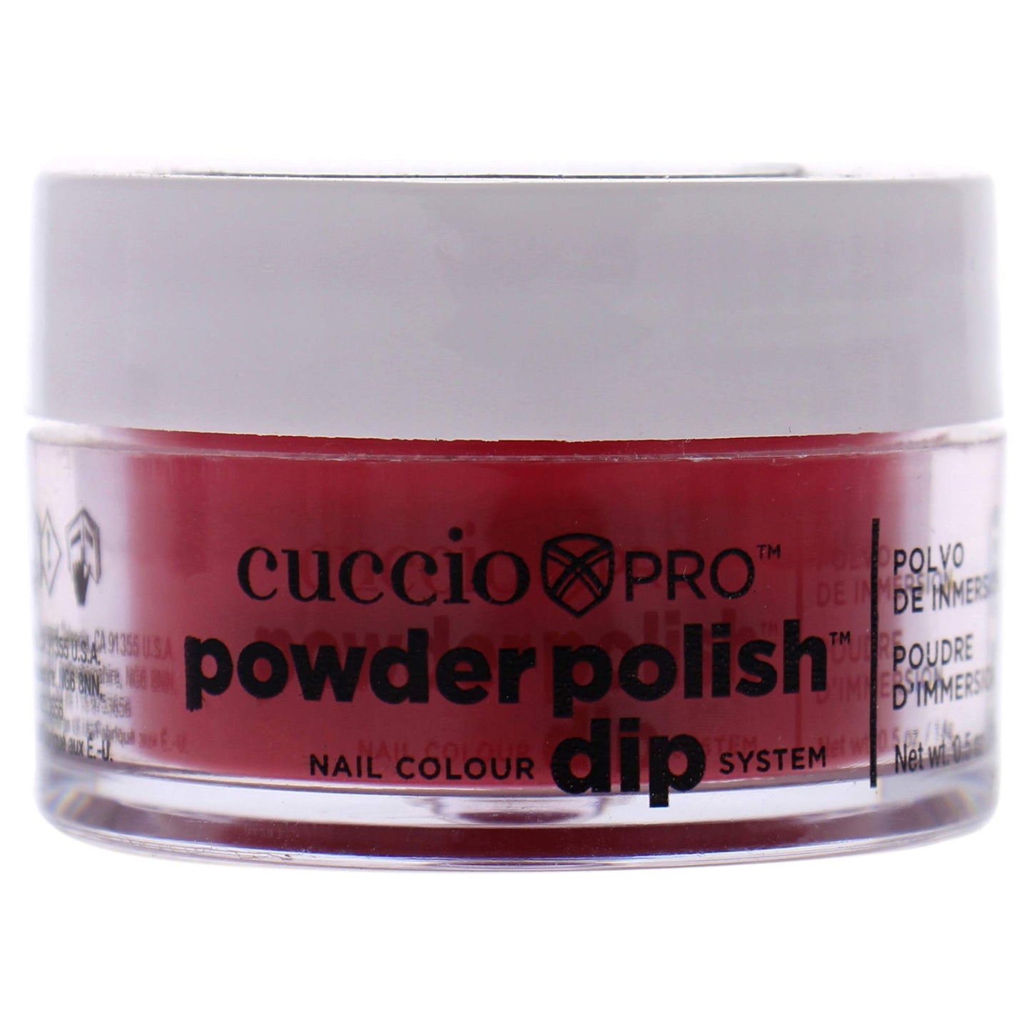 Cuccio Colour Powder Nail Polish, Lacquer For Manicures And Pedicures, Highly Pigmented Powder That Is Finely Milled, Durable Finish With A Flawless Rich Color, Candy Apple Red, 0.5 Oz