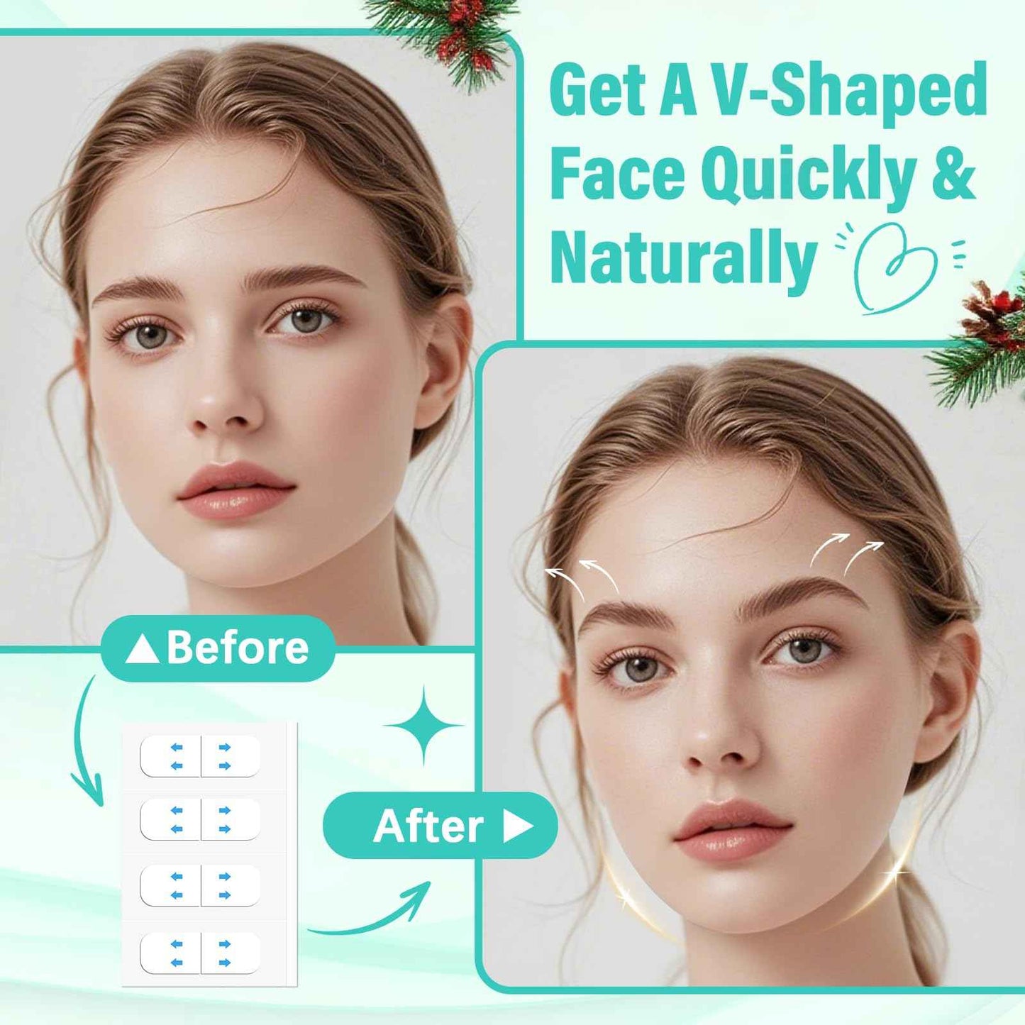 Face Lift Tape Invisible, Facelift Tape for Face, Neck Strips Lift Turkey Neck, Skin Lifting Tapes V Edge Patches for Wrinkle, Jowl, Eye, Double Chin, Loose Sagging Skin (1 Count (Pack of 280))