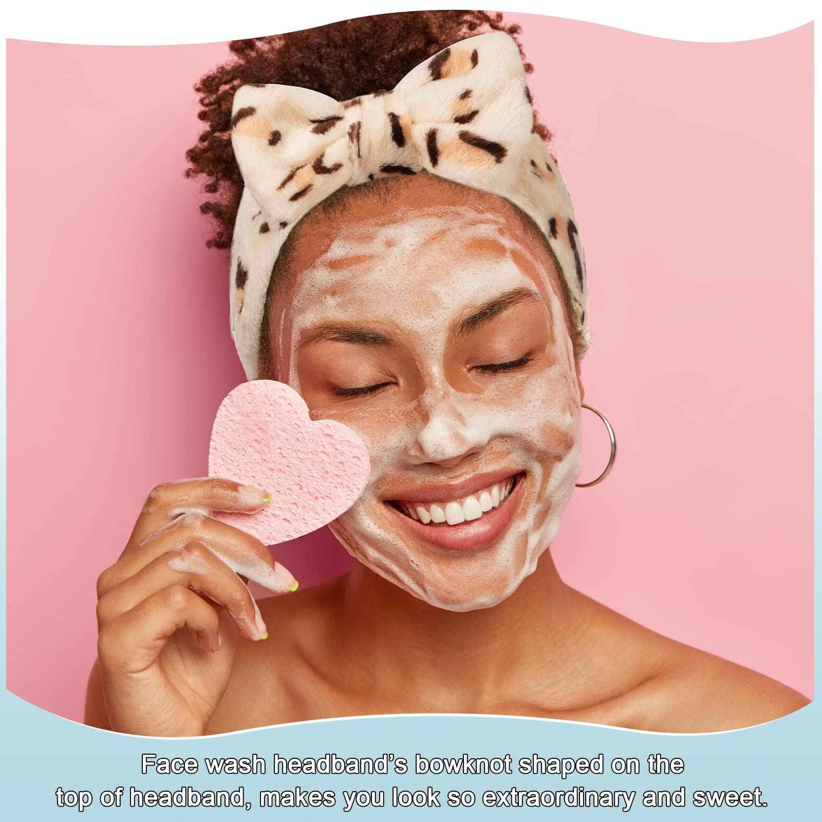 Yunsailing 36 Pcs Spa Headband Set, Women Winter Makeup Headband Bulk, Soft Flannel Towel Skincare Bow Hairband, Girls Face Washing Head Wraps, Ideal Gift for Spa, Yoga, Mask, Shower, Daily Use