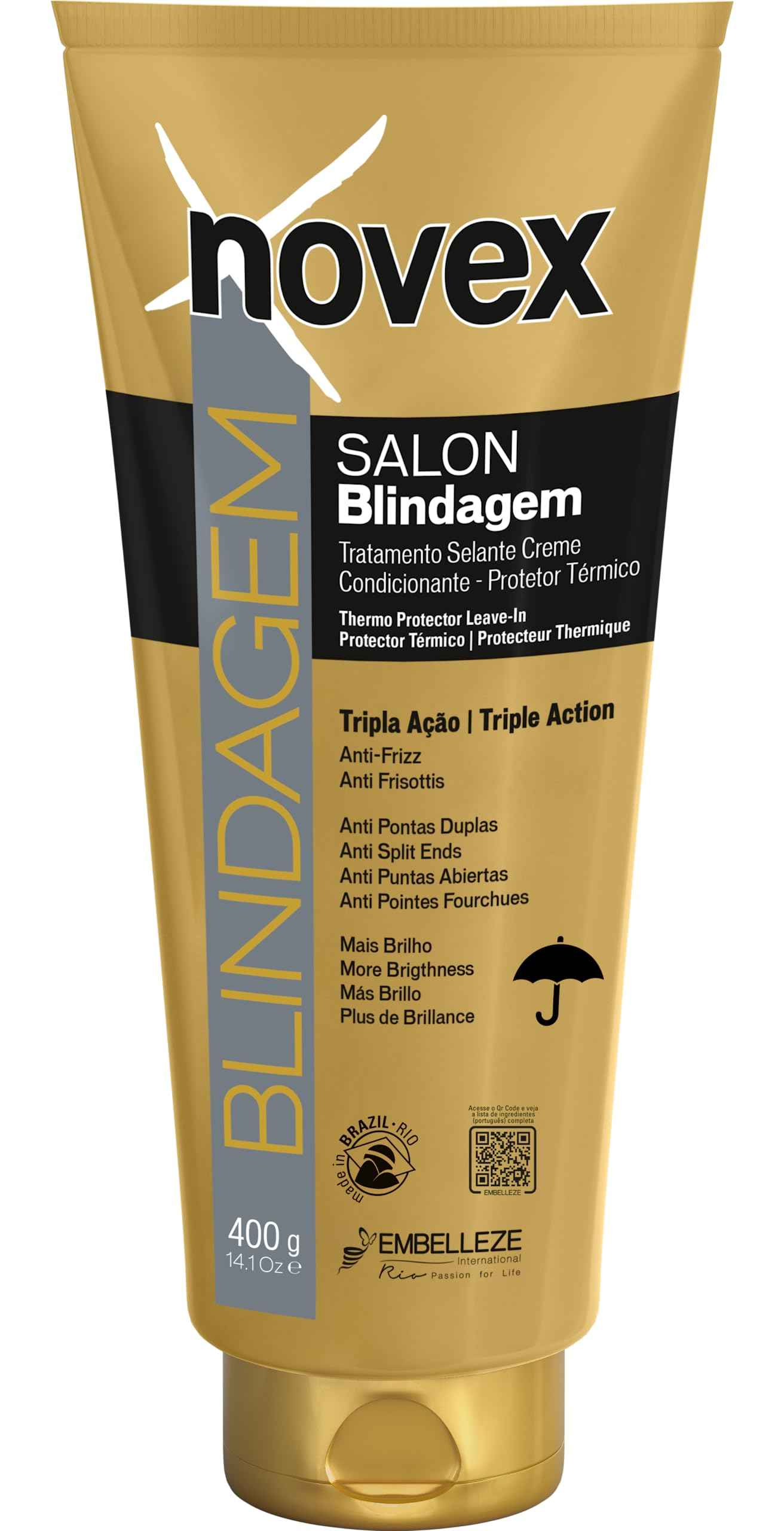 Novex Blindagem Thermal Protector Leave In 14 oz - Heat Protectant