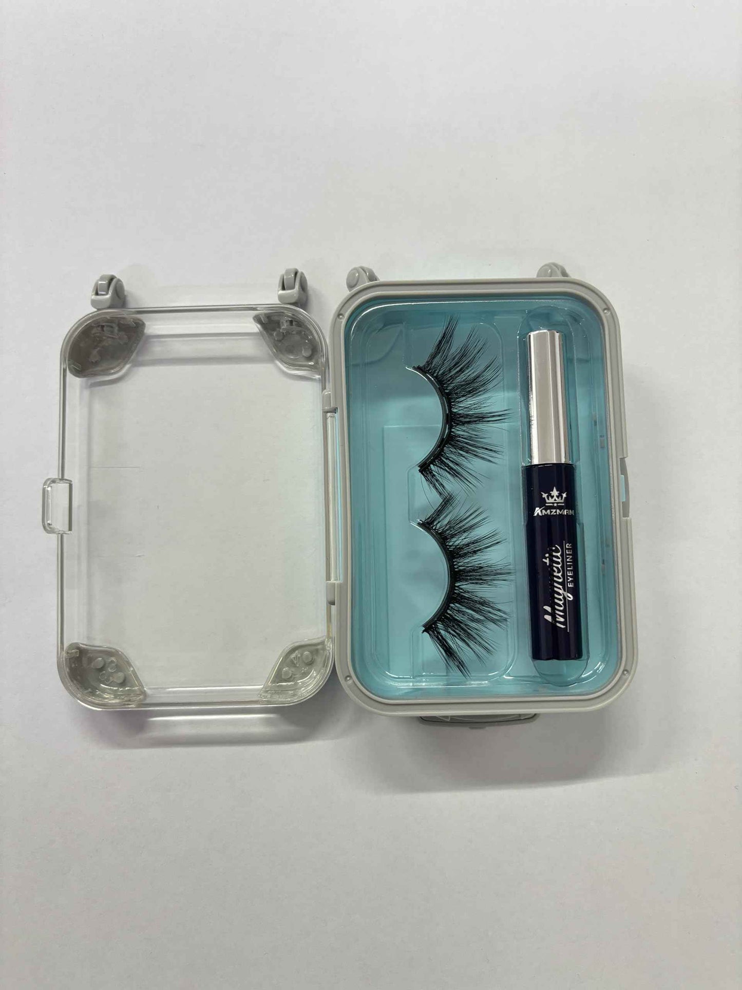 Amzmam Magnetic Eyelash and Eyeliner Kit,Reusable Magnetic Applicator,Long Lasting, Easy Apply.Waterproof