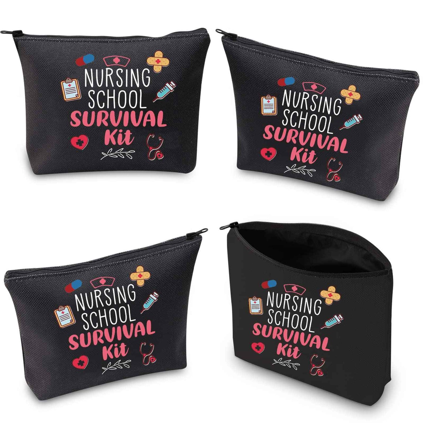 WCGXKO Nurse Gift Nurse Cosmetics Gift Nursing School Survival kit Gift for RN CNA LPV BSN LVP (NURSING SCHOOL black)