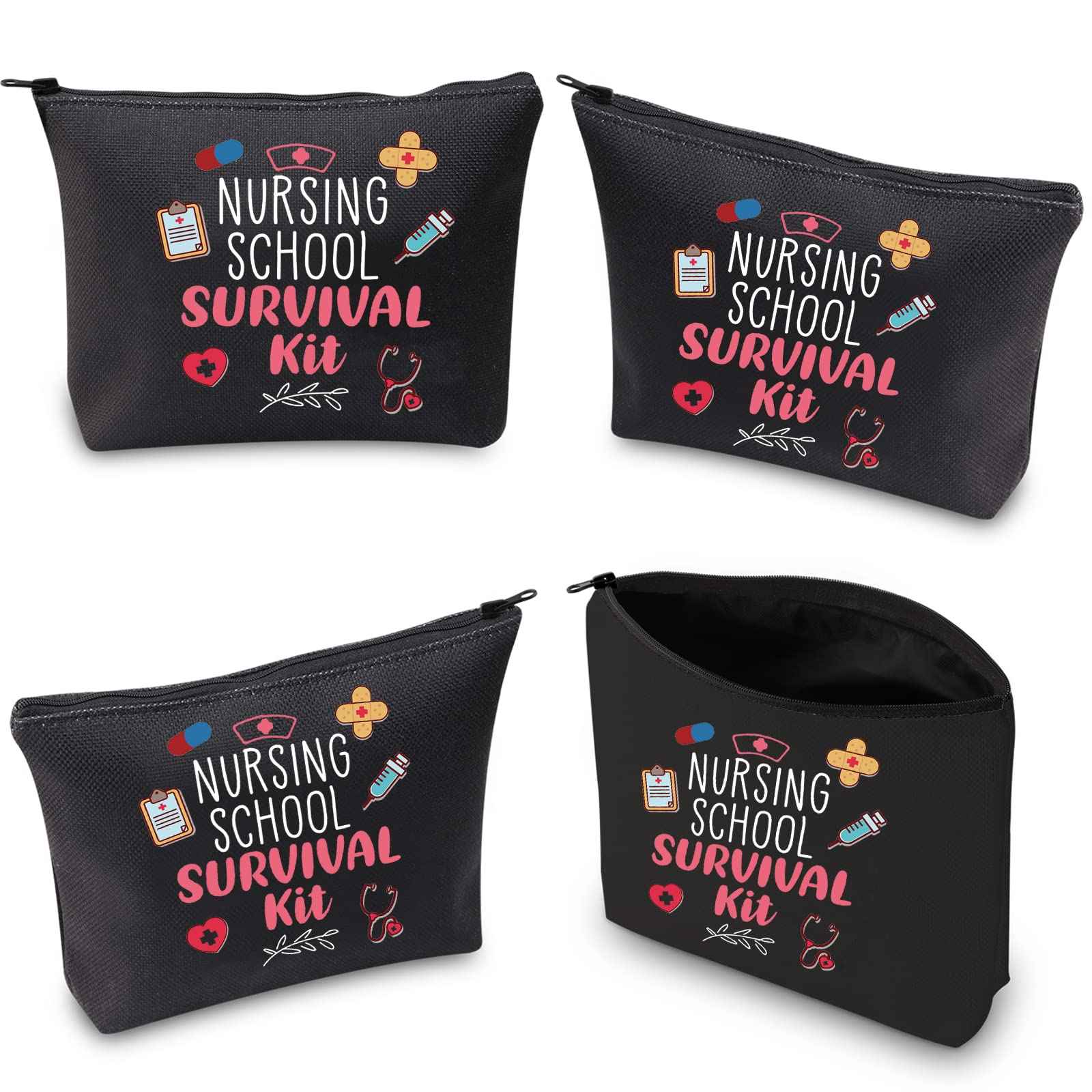 WCGXKO Nurse Gift Nurse Cosmetics Gift Nursing School Survival kit Gift for RN CNA LPV BSN LVP (NURSING SCHOOL black)