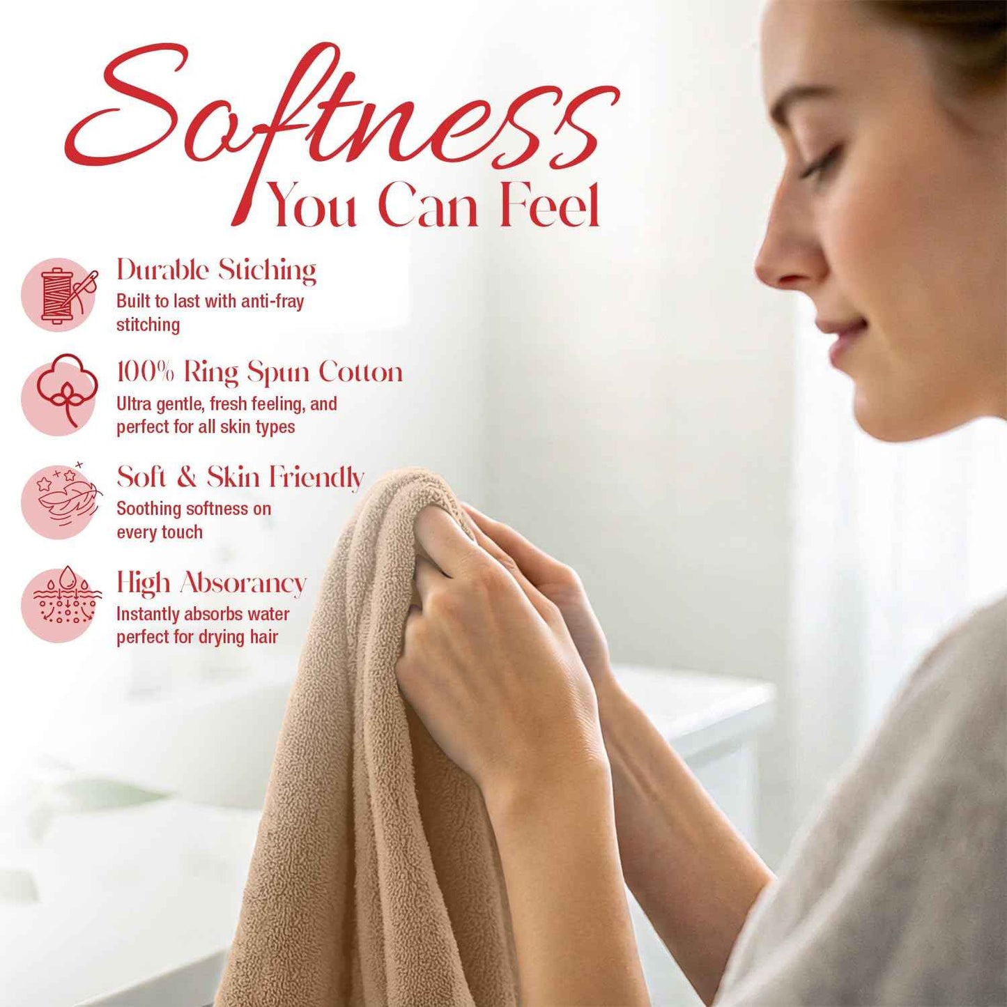 RIVERSIDE 12 Pack Washcloths - 12x12 Inches, 400 GSM, 100% Ring-Spun Cotton - Soft, Absorbent & Durable Face and Body Towels - for Bathroom, Spa, Gym, Makeup Removal & Everyday Use - Tan