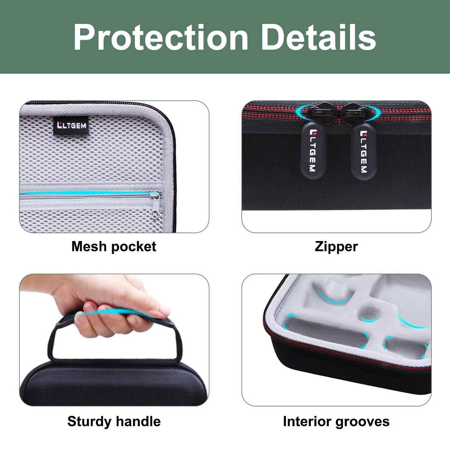 LTGEM EVA Hard Case Compatible with FlexSeries Electric Head Hair Shaver - Travel Protective Carrying Storage Bag (Only Case Sale)