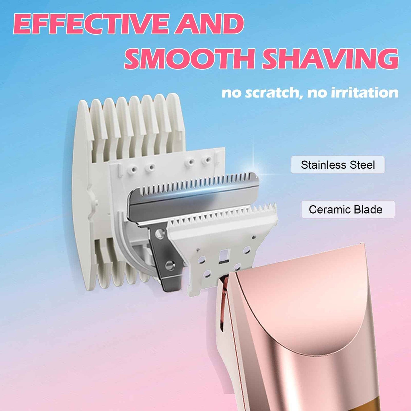 Bikini Trimmer for Women - Flawless Electric Razors for Women for Facial Hair, Pubic Hair & Legs, Waterproof Electric Shaver with Ceramic Blades, Travel-Friendly Perfect Gromming Gift for Her