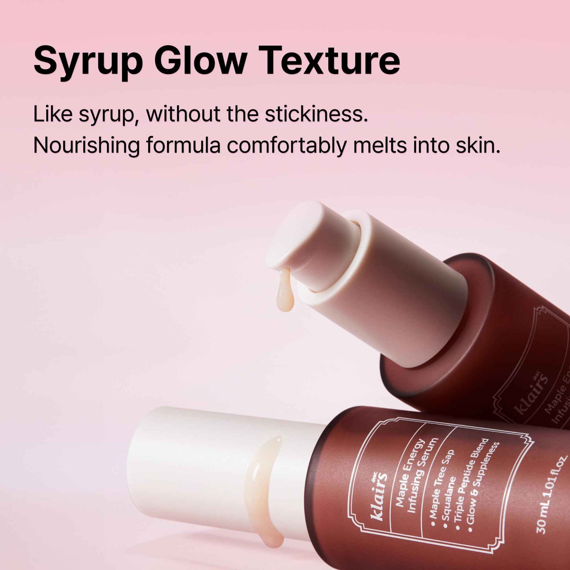 DearKlairs Maple Energy Infusing Serum 30 ml, Anti Aging, Skin Barrier, Pore Minimizing, Peptide, Squalane, hydrating and moisturizing serum, Korean skin care, Dry Skin