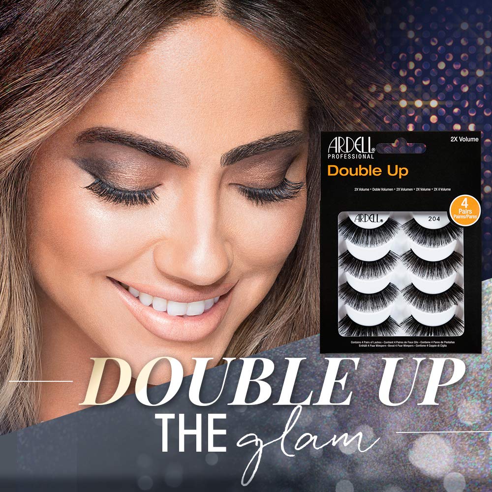 Ardell False Eyelashes 4 Pack Double Up 204, 1 pack (4 pairs per pack)