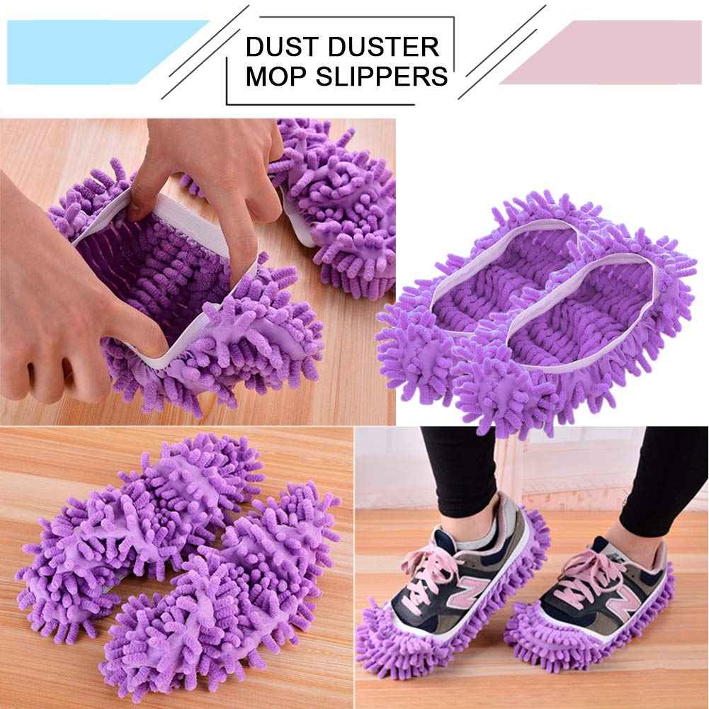 Cosywell Mop Slippers Shoes Cover Dust Duster Slippers 10 PCS 5 Pairs Clear Toiletry Bag Quart Size Bag Travel Makeup Cosmetic Bag PVC Toiletries Cosmetic Pouch for Women Men 3PCS (S)
