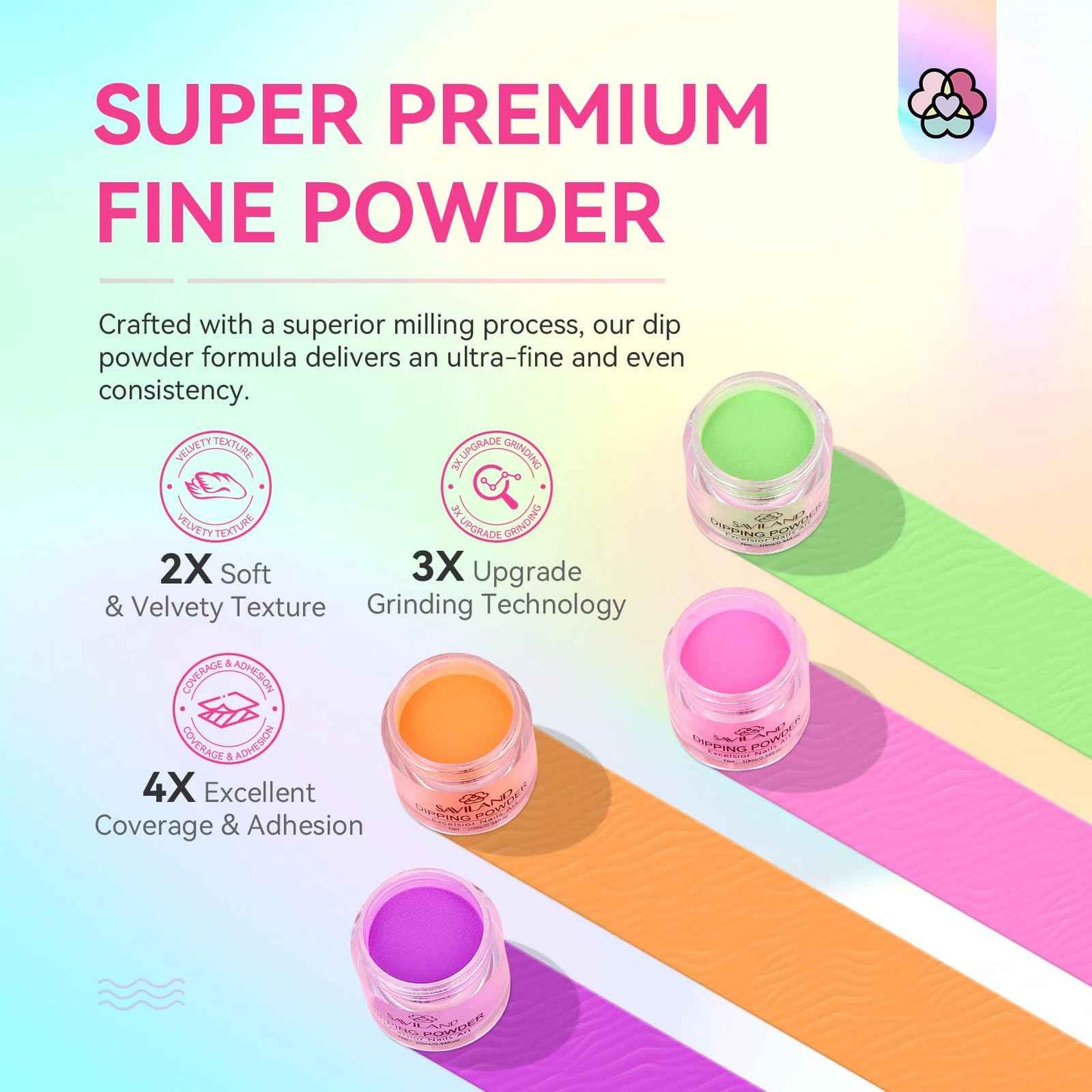 SAVILAND Dip Powder Nail Kit Starter: 29 Pcs Dip Nails Powder Starter Kit for All Season 15 ml Dipping Liquid Set with Base Top Coat Activator for French Nail Art Manicure DIY Salon Ideal Gift Set