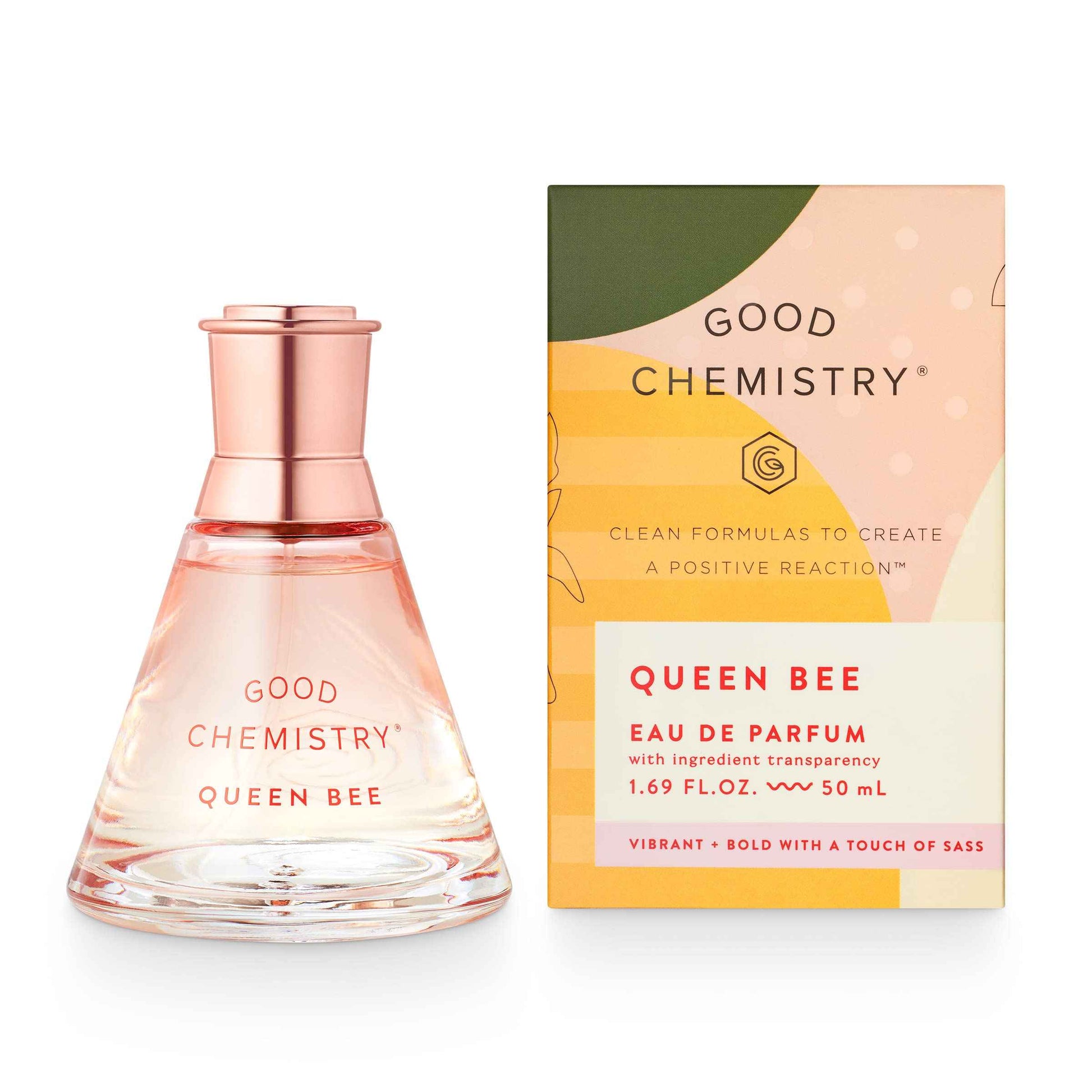 Good Chemistry Queen Bee Eau de Parfum 1.7 fl oz - Long-Lasting Perfume with Black Currant, Peony, & Amber - Bold, Clean & Vegan