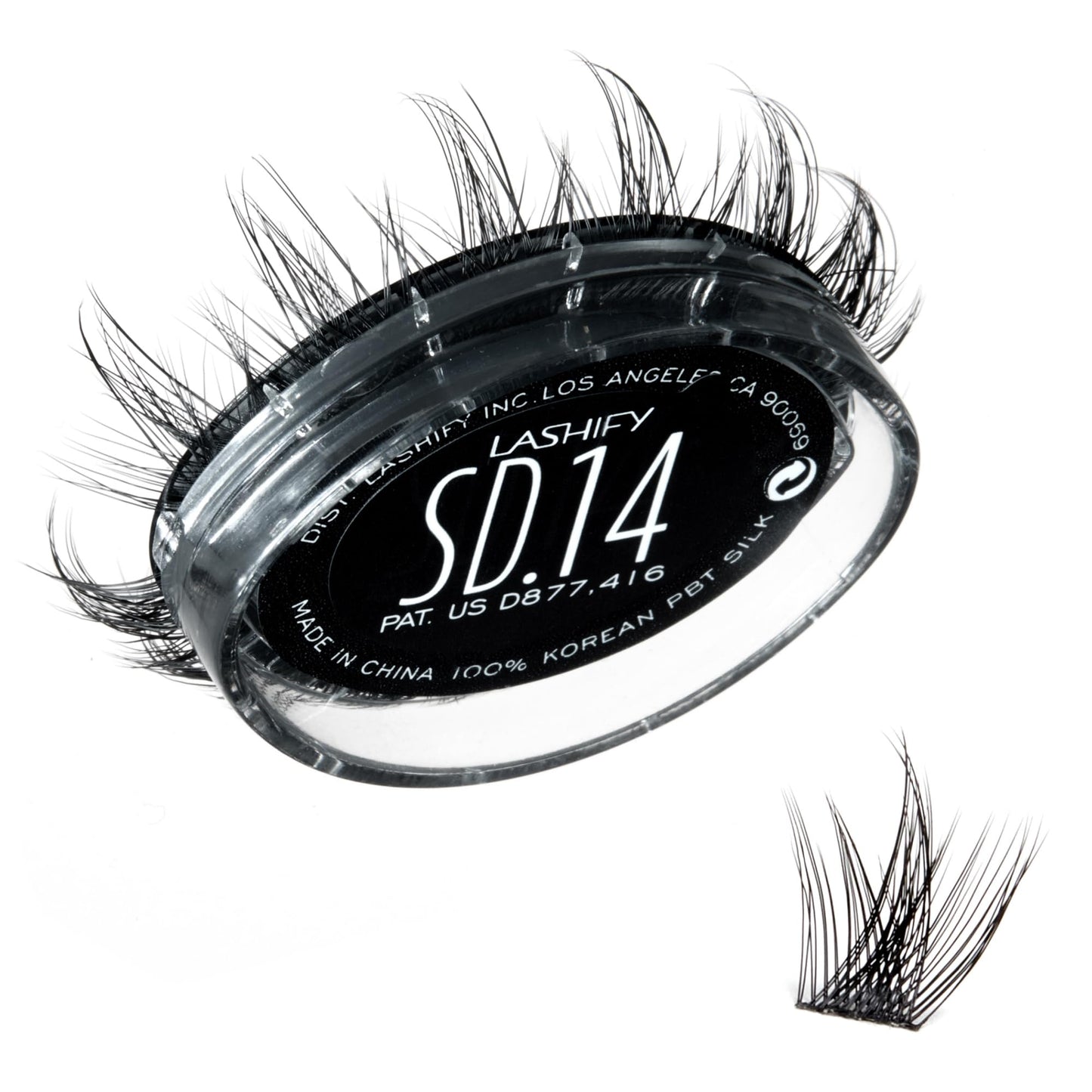 Lashify Stardust 14mm Gossamer DIY Eyelash Extensions Refill, The Multi-Length Multi Layered Lash, Thin Fibers of the Classic "C" Style, Black, Easy False Lashes